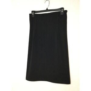 Elizabeth‎ & Jones Black Pencil Skirt Career Wear Knee Length Classic Style S
